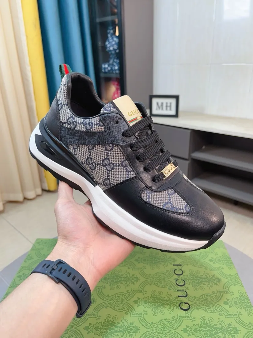 Men's shoes 💰438🌹🌹[GUCCI] Gucci's new lace-up casual men's shoes are on the market first, and the materials and workmanship are superior to all versions on the market. The highest quality shipped first-layer cowhide with imported original perforated materials➕Genuine leather lining, privately molded soft outsole, high foot comfort, imported special materials highlight the brand's unique charm, high-end customization 38-44